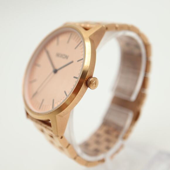 Nixon The Porter Rose Gold Tone 40mm Dress Watch 6" Bracelet with New Battery - Picture 9 of 12